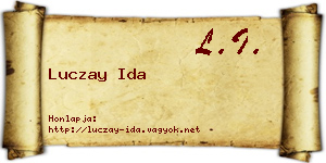 Luczay Ida névjegykártya